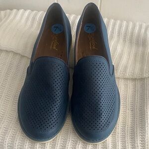 Blue Slip-On Loafers